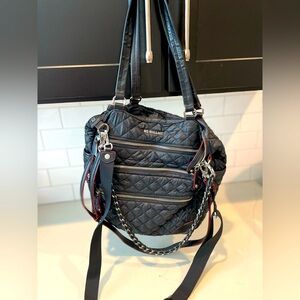 MZ Wallace Black Crosby Magazine Tote Black